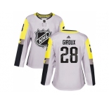 Women Adidas Philadelphia Flyers #28 Claude Giroux Gray 2018 All-Star Metro Division Authentic Stitched NHL Jersey