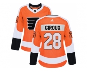 Women Adidas Philadelphia Flyers #28 Claude Giroux Orange Home Authentic Stitched NHL Jersey