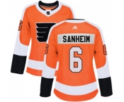 Women Adidas Philadelphia Flyers #6 Travis Sanheim Premier Orange Home NHL Jersey