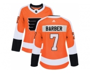 Women Adidas Philadelphia Flyers #7 Bill Barber Orange Home Authentic Stitched NHL Jersey