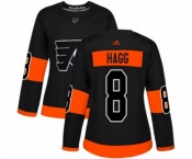 Women Adidas Philadelphia Flyers #8 Robert Hagg Authentic Black Alternate NHL Jersey