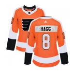 Women Adidas Philadelphia Flyers #8 Robert Hagg Premier Orange Home NHL Jersey