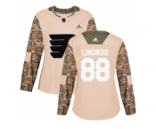 Women Adidas Philadelphia Flyers #88 Eric Lindros Camo Authentic 2017 Veterans Day Stitched NHL Jersey
