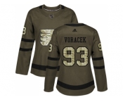 Women Adidas Philadelphia Flyers #93 Jakub Voracek Green Salute to Service Stitched NHL Jersey