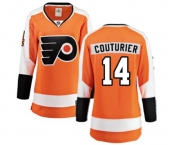Women Philadelphia Flyers #14 Sean Couturier Fanatics Branded Orange Home Breakaway NHL Jersey