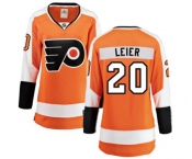 Women Philadelphia Flyers #20 Taylor Leier Fanatics Branded Orange Home Breakaway NHL Jersey