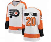 Women Philadelphia Flyers #20 Taylor Leier Fanatics Branded White Away Breakaway NHL Jersey