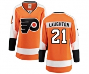 Women Philadelphia Flyers #21 Scott Laughton Fanatics Branded Orange Home Breakaway NHL Jersey