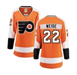 Women Philadelphia Flyers #22 Dale Weise Fanatics Branded Orange Home Breakaway NHL Jersey