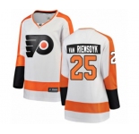 Women Philadelphia Flyers #25 James Van Riemsdyk Fanatics Branded White Away Breakaway NHL Jersey