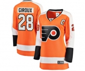 Women Philadelphia Flyers #28 Claude Giroux Fanatics Branded Orange Home Breakaway NHL Jersey