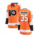 Women Philadelphia Flyers #35 Dustin Tokarski Fanatics Branded Orange Home Breakaway NHL Jersey