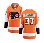 Women Philadelphia Flyers #37 Brian Elliott Fanatics Branded Orange Home Breakaway NHL Jersey
