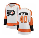Women Philadelphia Flyers #40 Jordan Weal Fanatics Branded White Away Breakaway NHL Jersey