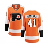Women Philadelphia Flyers #41 Anthony Stolarz Fanatics Branded Orange Home Breakaway NHL Jersey