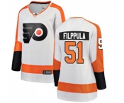 Women Philadelphia Flyers #51 Valtteri Filppula Fanatics Branded White Away Breakaway NHL Jersey