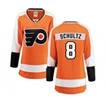 Women Philadelphia Flyers #8 Dave Schultz Fanatics Branded Orange Home Breakaway NHL Jersey