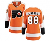 Women Philadelphia Flyers #88 Eric Lindros Fanatics Branded Orange Home Breakaway NHL Jersey