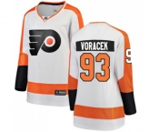 Women Philadelphia Flyers #93 Jakub Voracek Fanatics Branded White Away Breakaway NHL Jersey