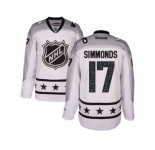 Women's Reebok Philadelphia Flyers #17 Wayne Simmonds Authentic White Metropolitan Division 2017 All-Star NHL Jersey