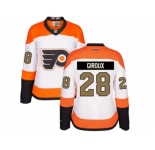Women's Reebok Philadelphia Flyers #28 Claude Giroux Authentic White 3rd NHL Jersey