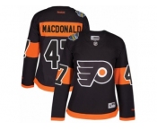 Women's Reebok Philadelphia Flyers #47 Andrew MacDonald Authentic Black 2017 Stadium Series NHL Jersey
