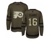 Youth Adidas Philadelphia Flyers #16 Bobby Clarke Green Salute to Service Stitched NHL Jersey