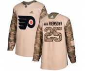 Youth Adidas Philadelphia Flyers #25 James Van Riemsdyk Authentic Camo Veterans Day Practice NHL Jersey