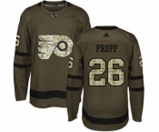 Youth Adidas Philadelphia Flyers #26 Brian Propp Authentic Green Salute to Service NHL Jersey