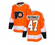Youth Adidas Philadelphia Flyers #47 Andrew MacDonald Orange Home Authentic Stitched NHL Jersey