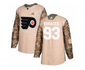 Youth Adidas Philadelphia Flyers #93 Jakub Voracek Camo Authentic 2017 Veterans Day Stitched NHL Jersey