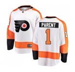 Youth Philadelphia Flyers #1 Bernie Parent Fanatics Branded White Away Breakaway NHL Jersey