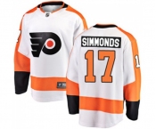 Youth Philadelphia Flyers #17 Wayne Simmonds Fanatics Branded White Away Breakaway NHL Jersey