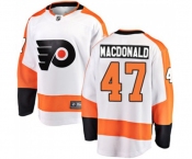 Youth Philadelphia Flyers #47 Andrew MacDonald Fanatics Branded White Away Breakaway NHL Jersey