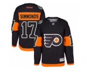 Youth Reebok Philadelphia Flyers #17 Wayne Simmonds Authentic Black 2017 Stadium Series NHL Jersey