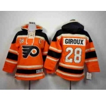 youth nhl jerseys philadelphia flyers #28 giroux orange[pullover hooded sweatshirt patch C]