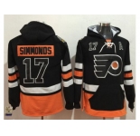 Philadelphia Flyers #17 Wayne Simmonds Black Name & Number Pullover NHL Hoodie