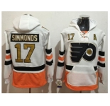 Philadelphia Flyers #17 Wayne Simmonds White 3rd Name & Number Pullover NHL Hoodie