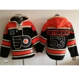 Philadelphia Flyers #53 Shayne Gostisbehere Black Sawyer Hooded Sweatshirt Stitched NHL Jersey