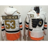 Philadelphia Flyers #53 Shayne Gostisbehere White 3rd Name & Number Pullover NHL Hoodie