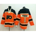 nhl jerseys philadelphia flyers #1 parent orange-black[pullover hooded sweatshirt]