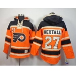 nhl jerseys philadelphia flyers #27 hextall orange-black[pullover hooded sweatshirt][hextall]
