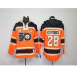 nhl jerseys philadelphia flyers #28 giroux orange[pullover hooded sweatshirt patch C]