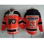 nhl jerseys philadelphia flyers #53 gostisbehere orange-black[pullover hooded sweatshirt]