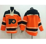 nhl jerseys philadelphia flyers blank orange-black[pullover hooded sweatshirt]