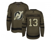 Adidas New Jersey Devils #13 Mike Cammalleri Green Salute to Service Stitched NHL Jersey