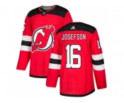 Adidas New Jersey Devils #16 Jacob Josefson Red Home Authentic Stitched NHL Jersey