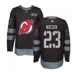 Adidas New Jersey Devils #23 Stefan Noesen Authentic Black 1917-2017 100th Anniversary Hockey Jersey