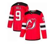 Adidas New Jersey Devils #9 Taylor Hall Red Home Authentic Stitched NHL Jersey