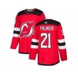 Men Adidas New Jersey Devils #21 Kyle Palmieri Red Home Authentic Stitched NHL Jersey
